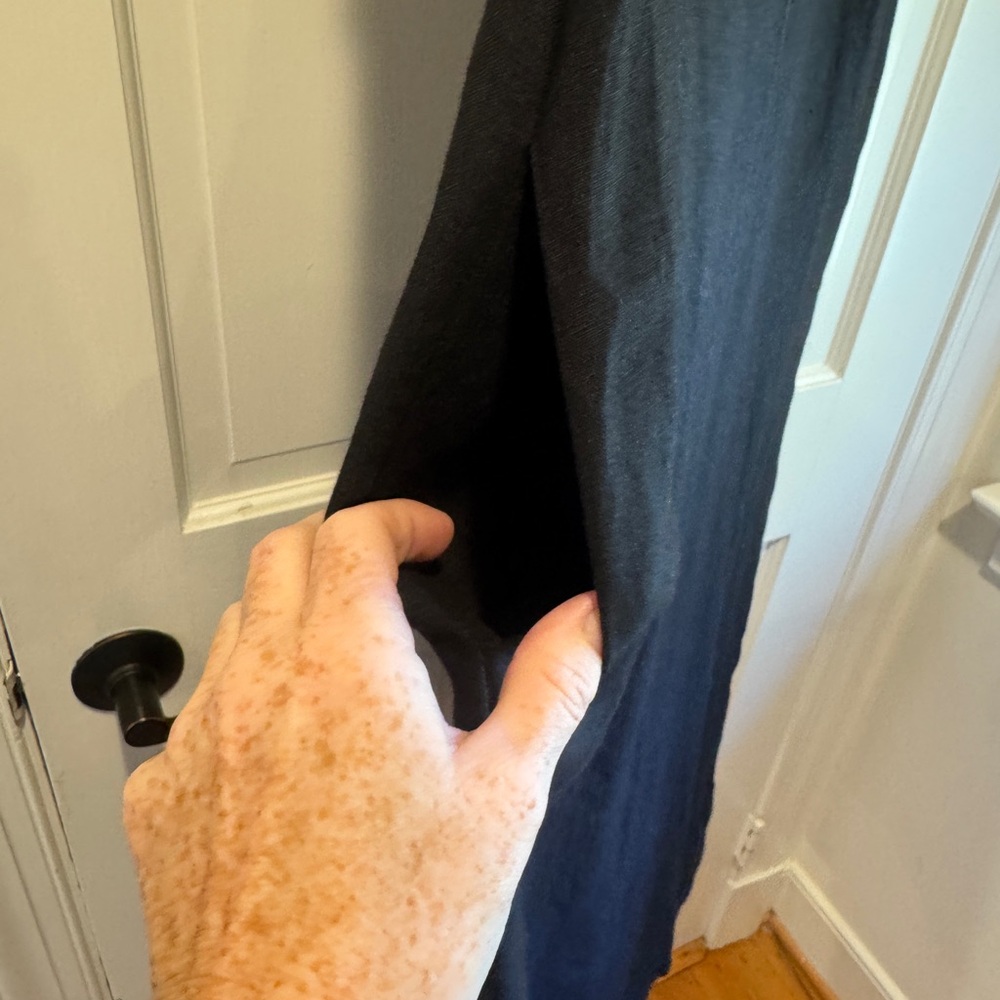 Sauths 100% Linen Carmen Black Sleeveless Maxi Dress - Picture 5 of 7